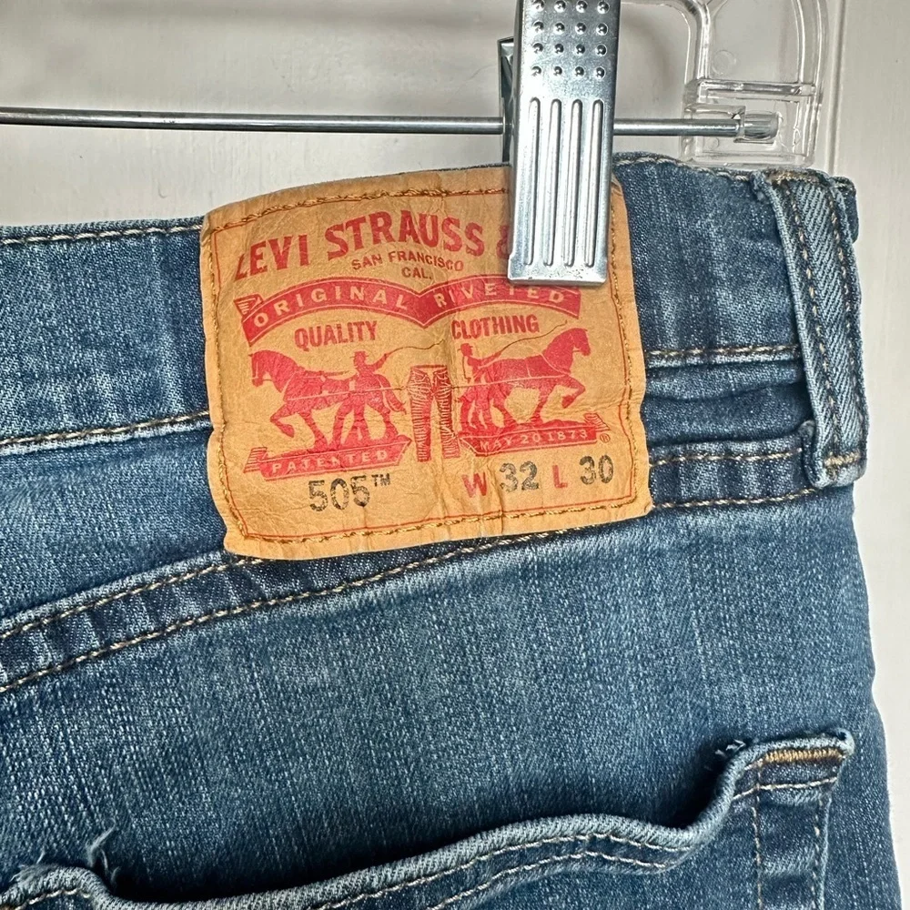 Levi's Men's Straight Blue Jeans 32x30 blank tag 505s